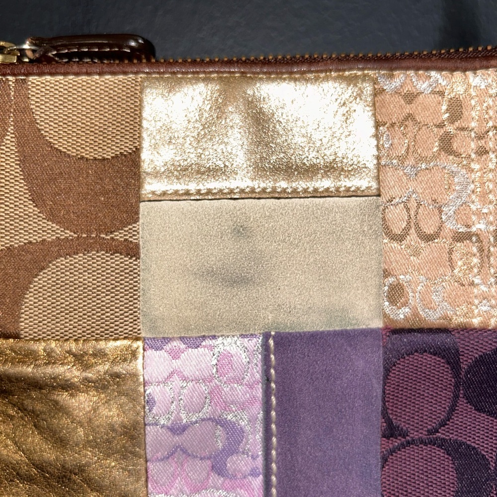 Rare Y2k Coach Patchwork Swingpack Metallics, Sue… - image 7